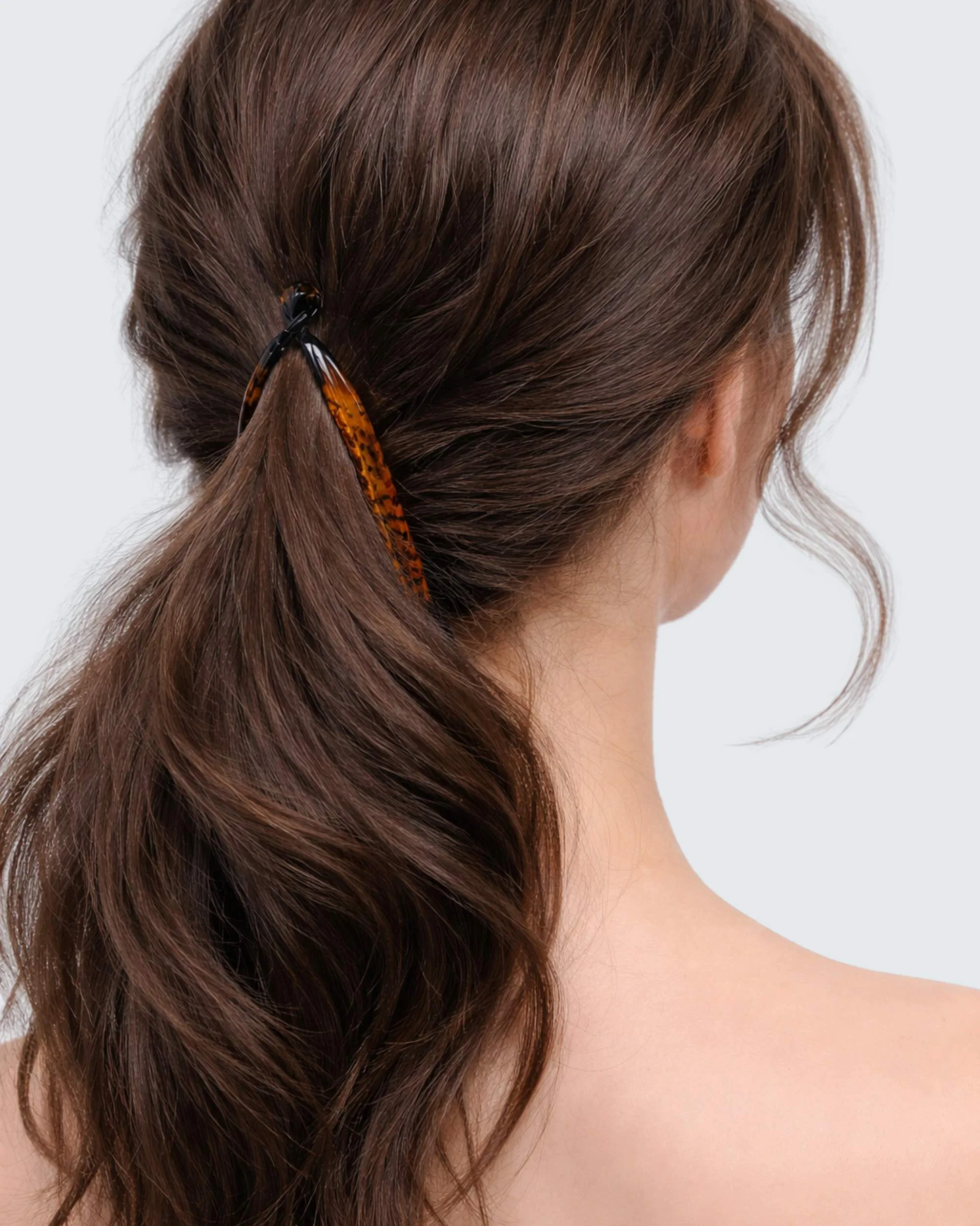 Banana Hair Clips Regular, 2-Pack, Clear Brown/Amber - Image 2