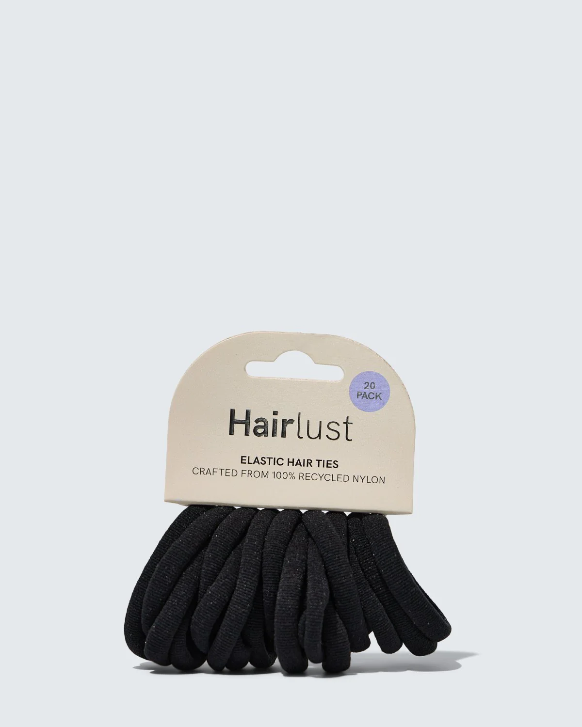 Elastic Hair Ties, 20-Pack, Black - Image 4