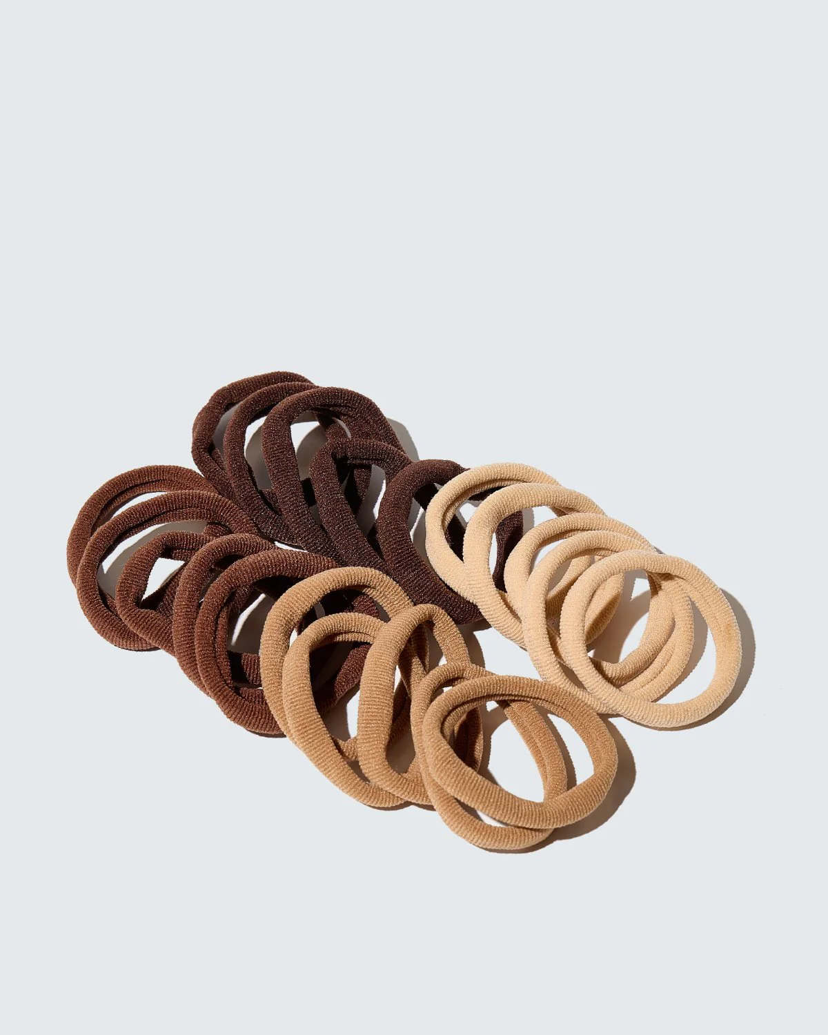 Elastic Hair Ties, 20-Pack, Coffee - Image 3