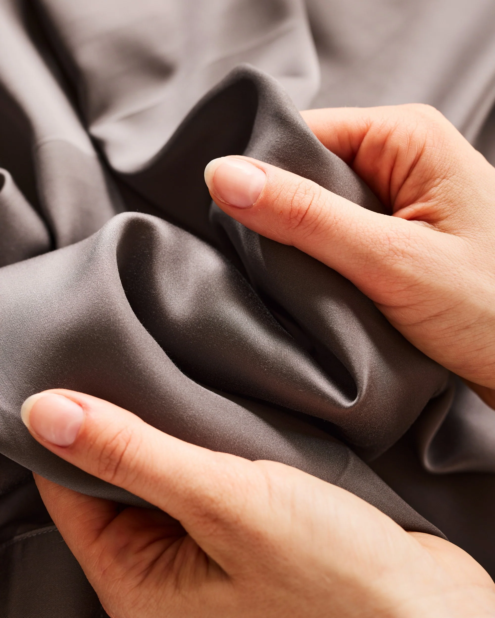 Silky Bamboo Duvet Cover, Dark Truffle - Image 2