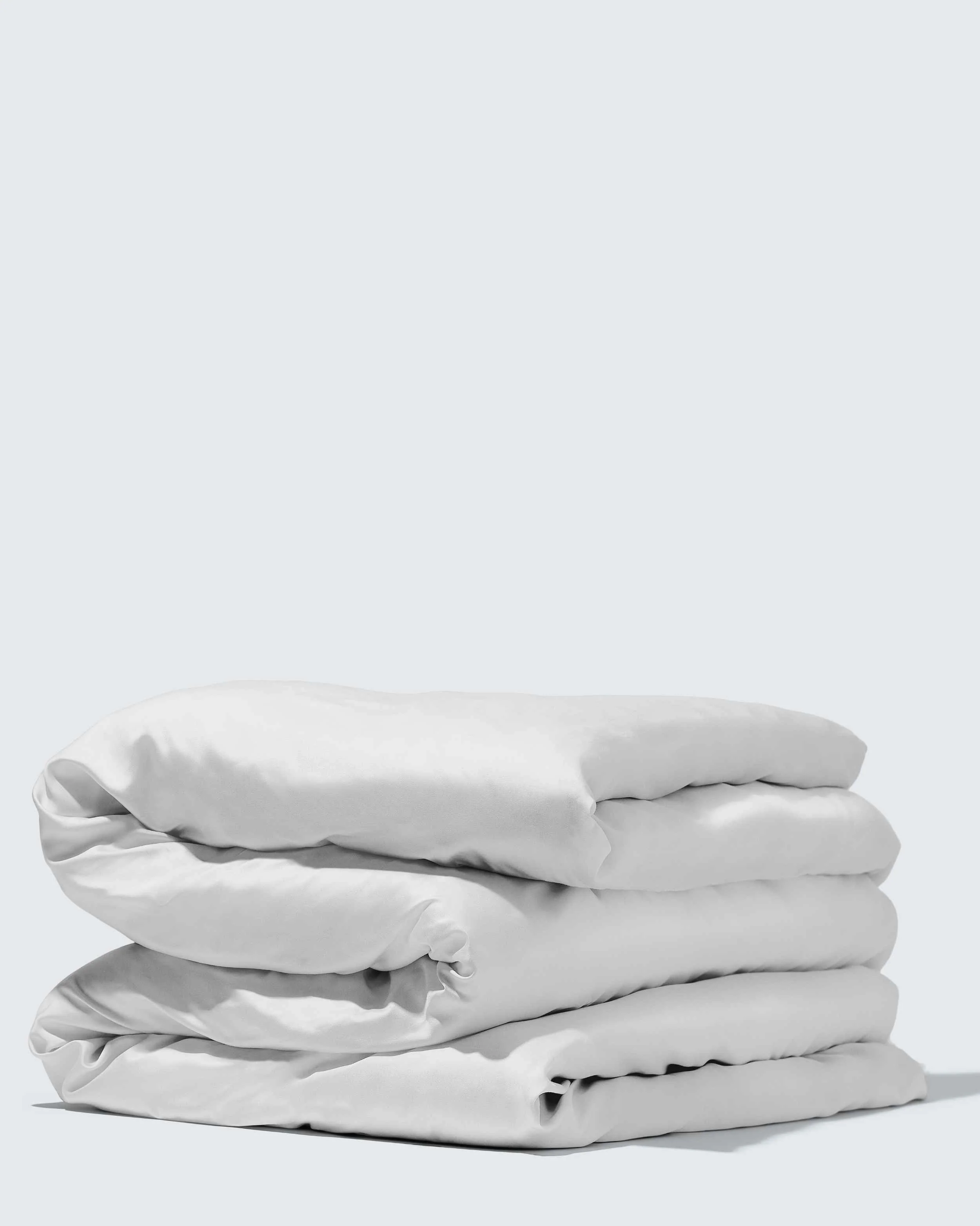 Silky Bamboo Duvet Cover, Soft Gray