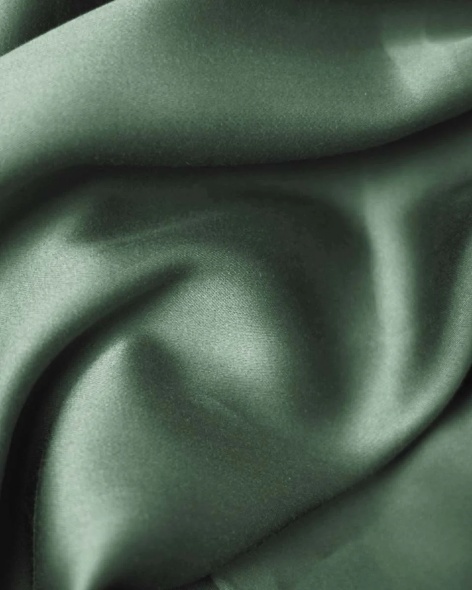 Silky Bamboo Pillowcase, Olive Green - Image 3