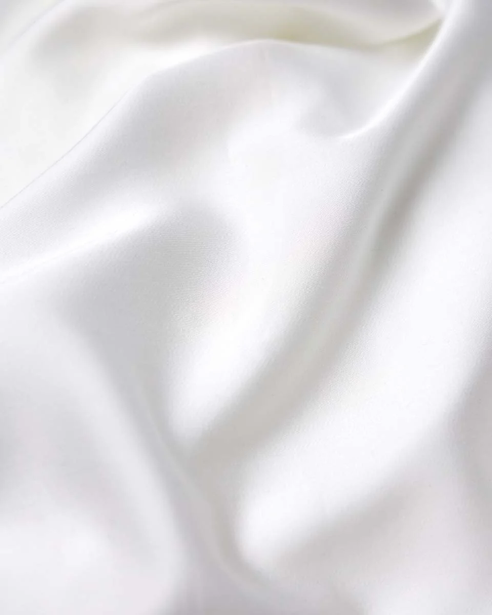 Silky Bamboo Flat Sheet, Pearl White - Image 5