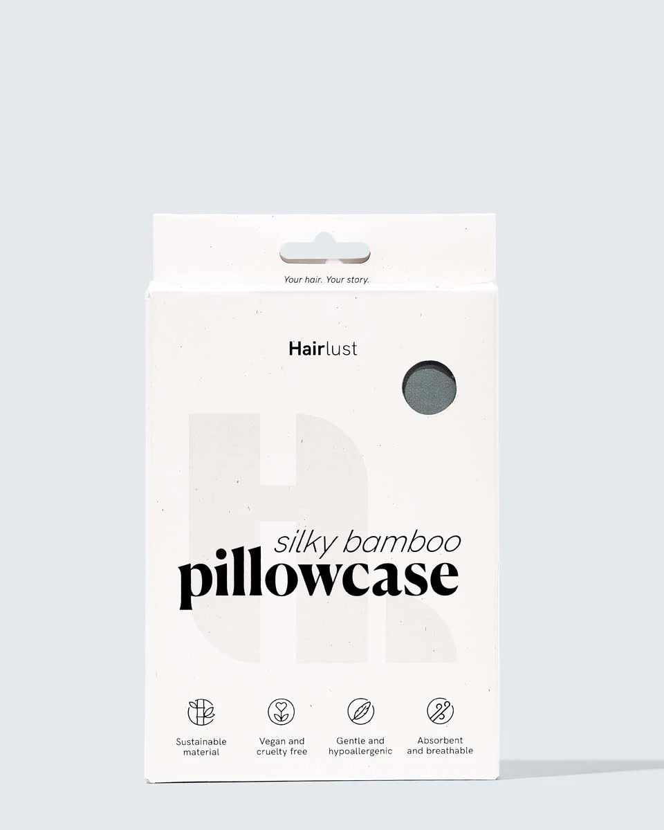 Silky Bamboo Pillowcase, Cloud Gray - Image 2
