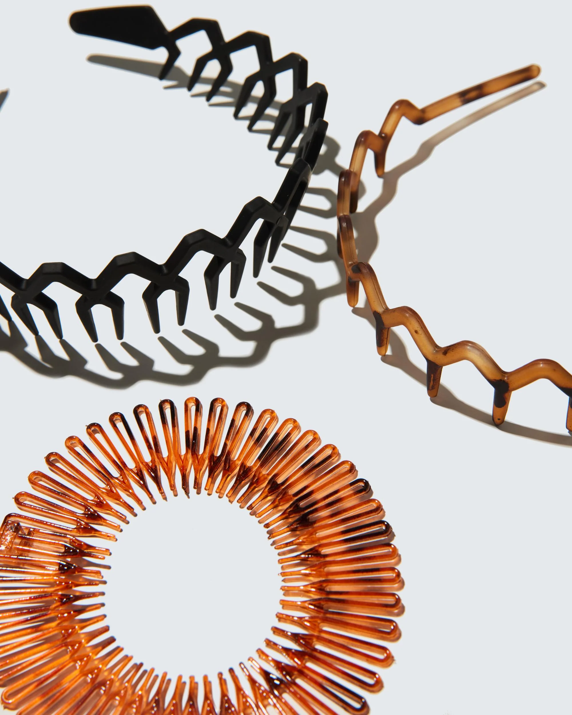 Slim Zig Zag Headband with Teeth, 2-Pack, Amber/Black - Image 4