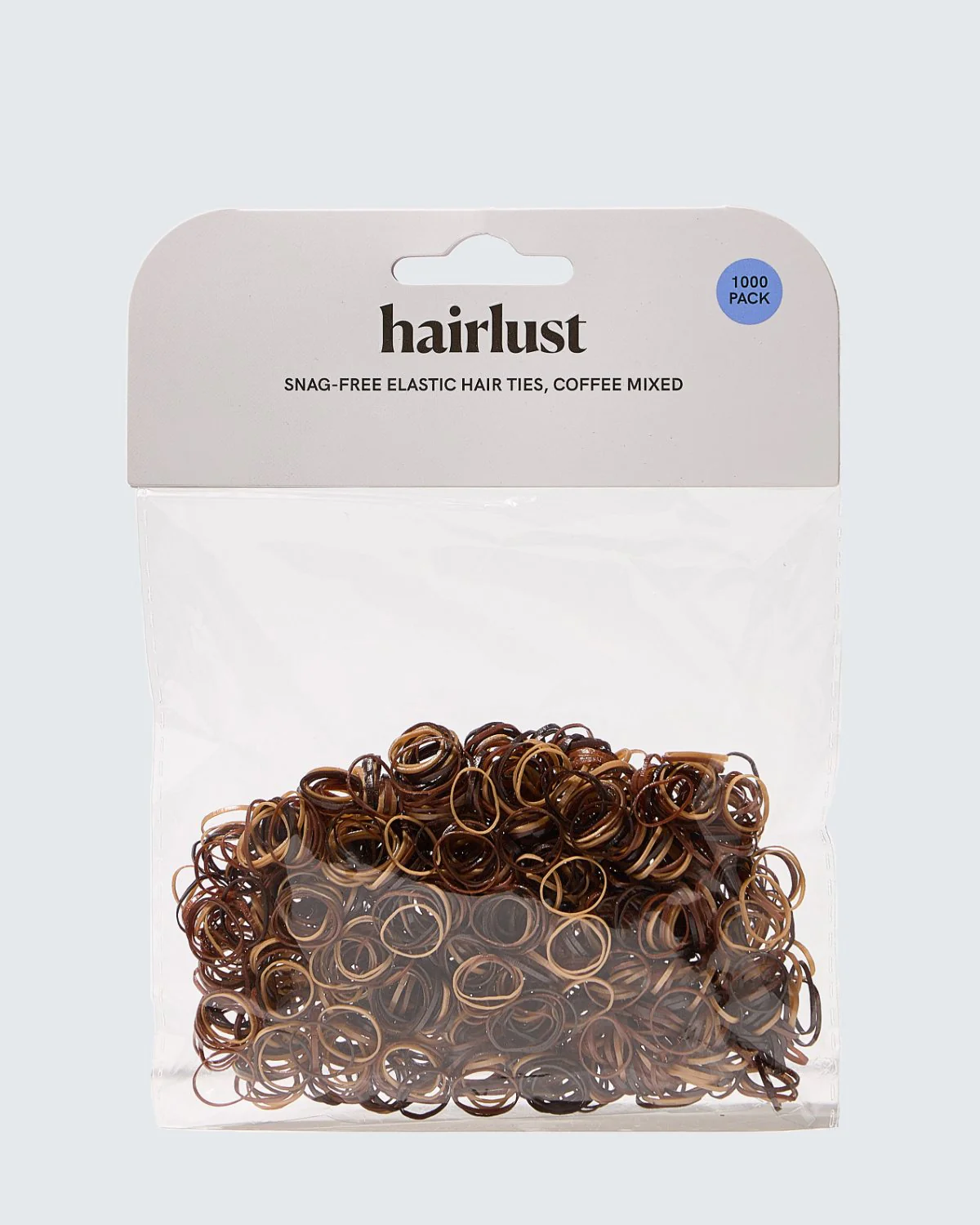 Snag-Free Elastic Hair Ties, 1000-Pack, Coffee - Image 3